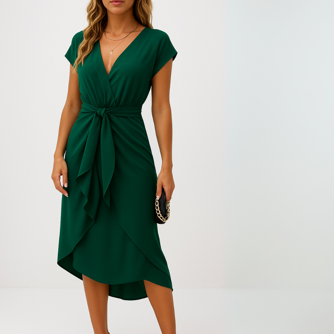 LAMOURA | Frisse Zomerjurk Met V-Hals