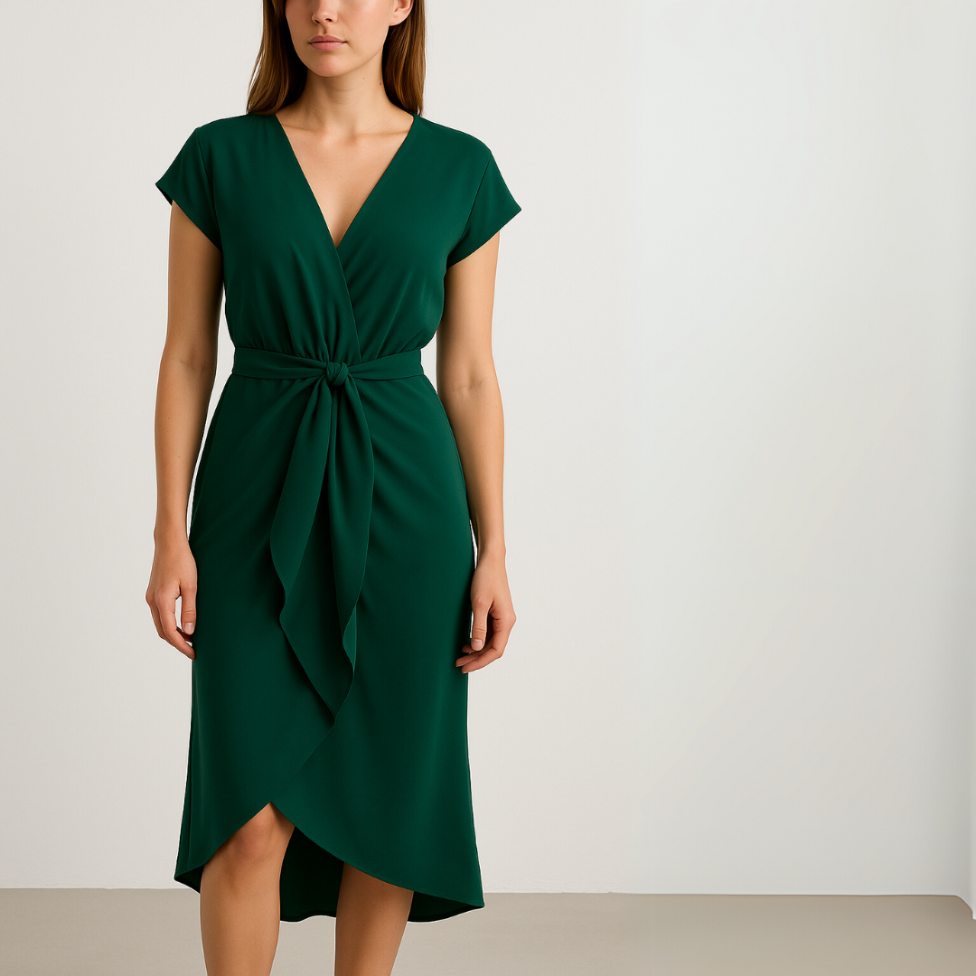 LAMOURA | Frisse Zomerjurk Met V-Hals