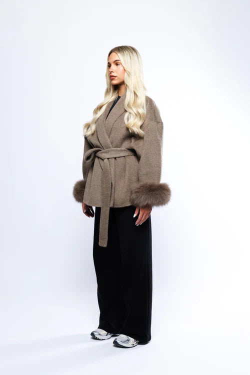 Lamoura | Luxe Winterjas Met Bont