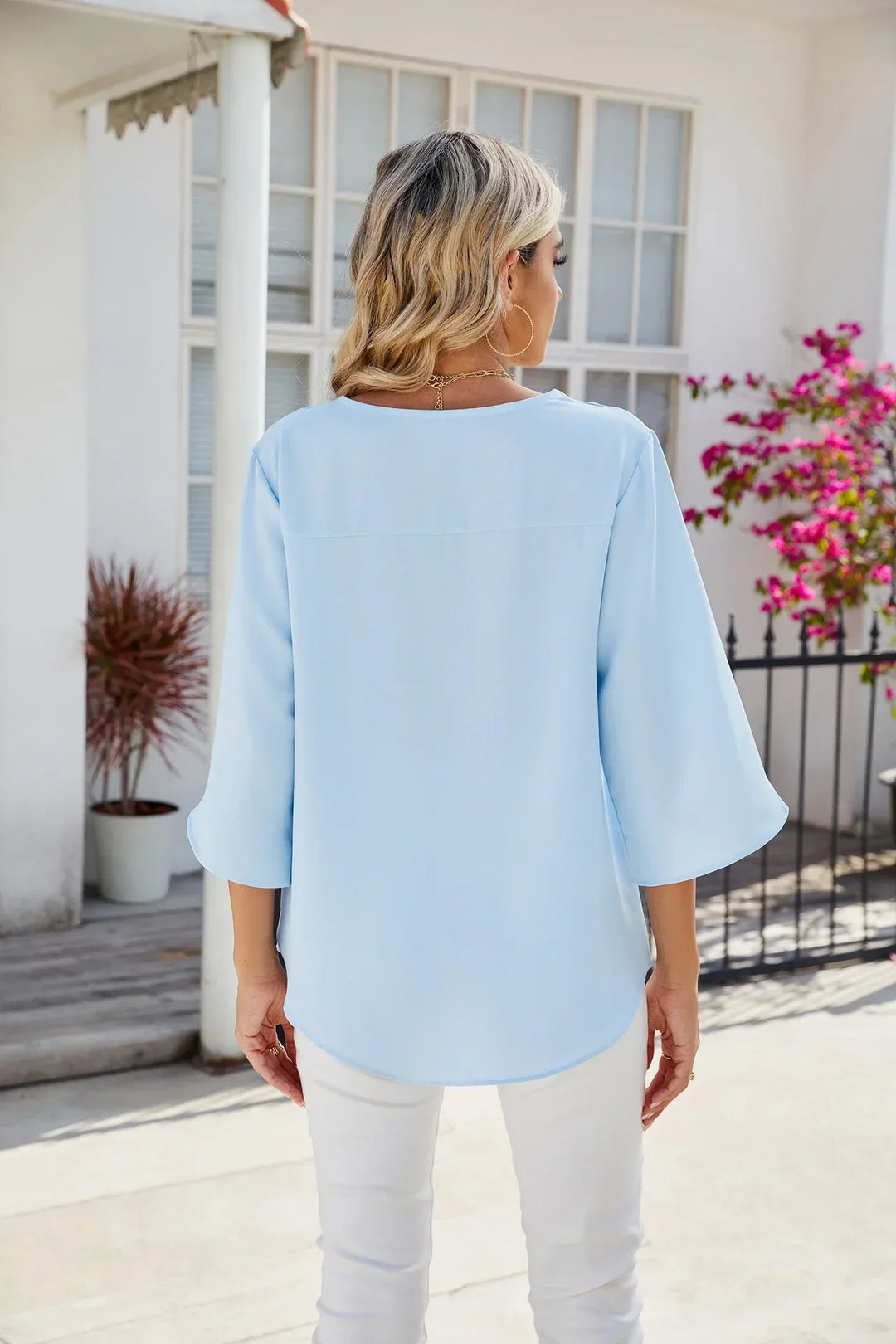 Fiore - Elegante Blouse met V-hals