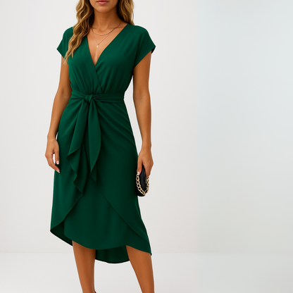 LAMOURA | Frisse Zomerjurk Met V-Hals