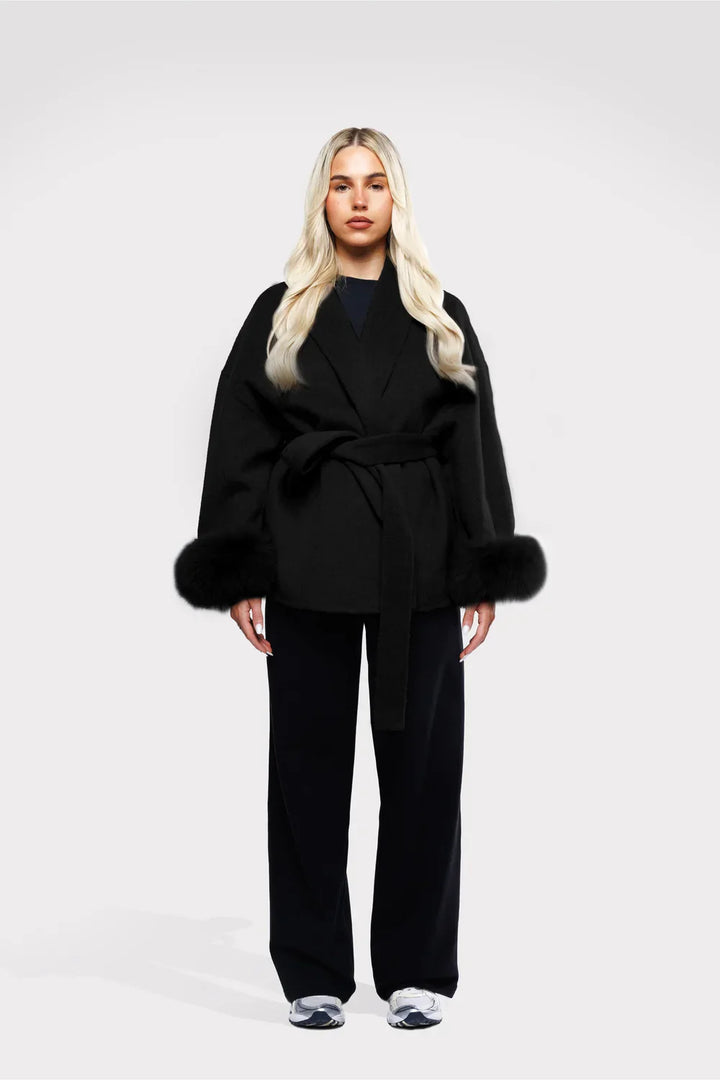 Lamoura | Luxe Winterjas Met Bont