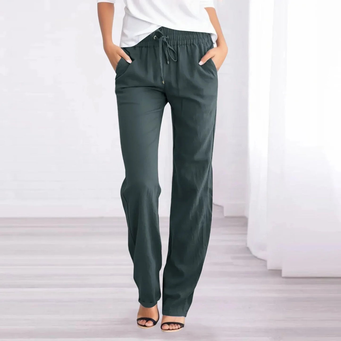 Lamoura | Casual Linnen Damesbroek
