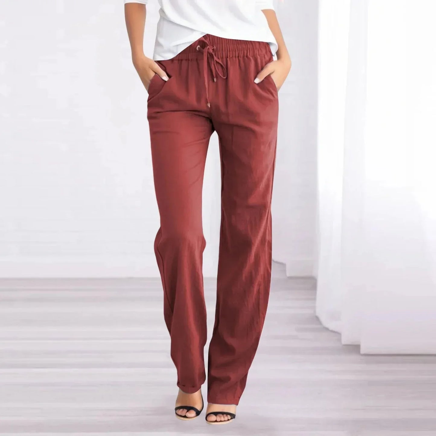 Lamoura | Casual Linnen Damesbroek