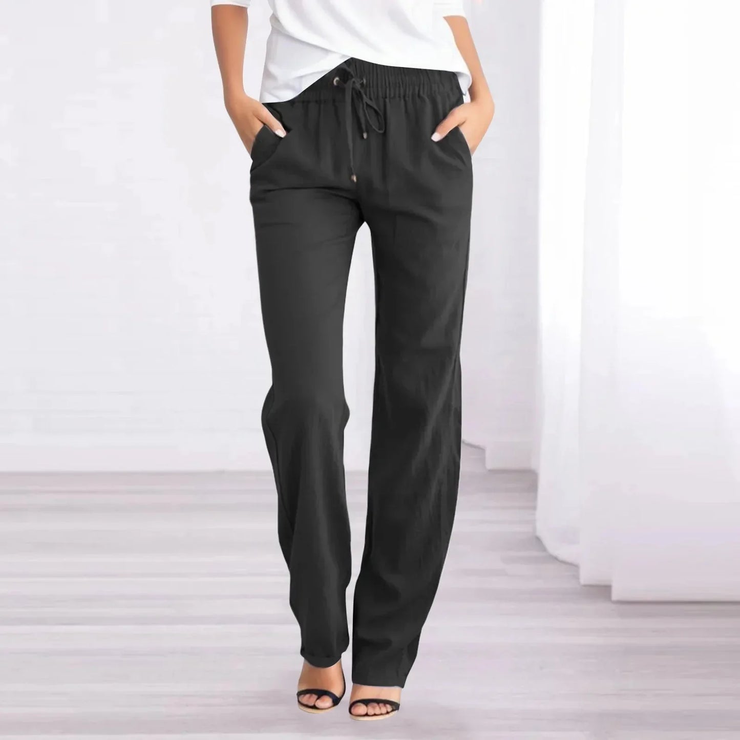 Lamoura | Casual Linnen Damesbroek