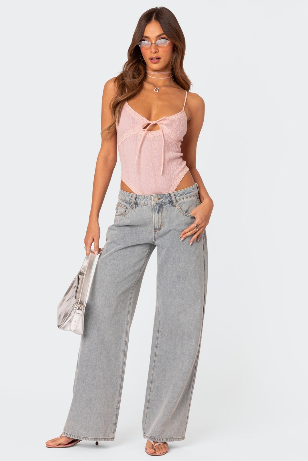 Lamoura | Bow Tie Grijze Jeans