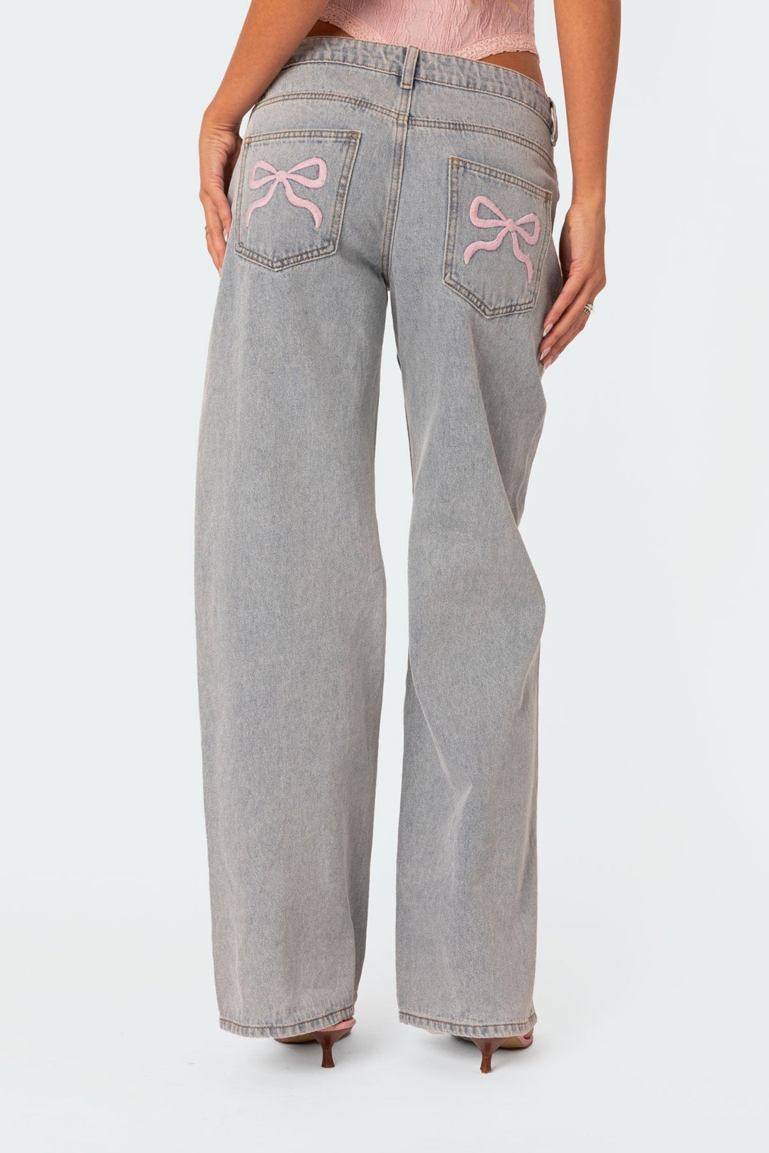 Lamoura | Bow Tie Grijze Jeans