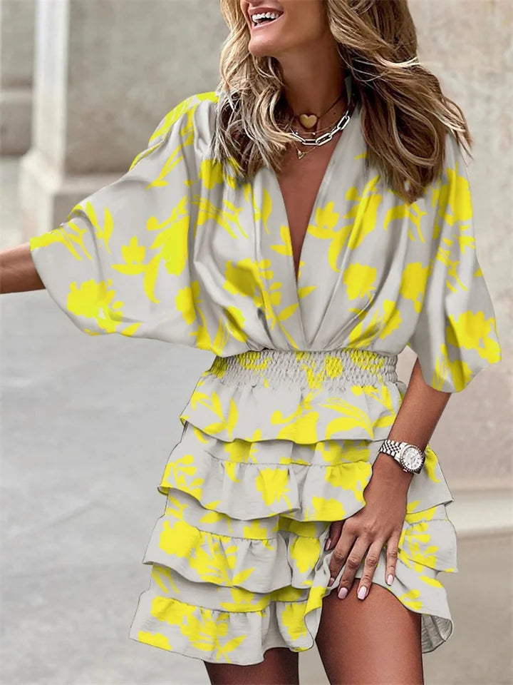 Lamoura | Zomerjurk Met Bloemenprint