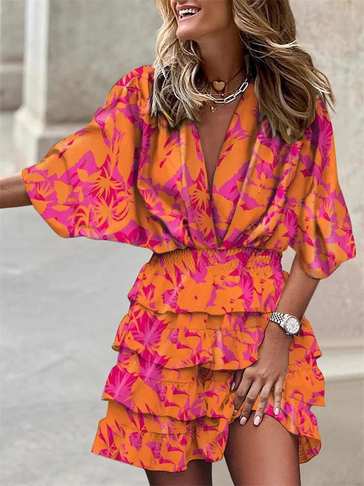 Lamoura | Zomerjurk Met Bloemenprint