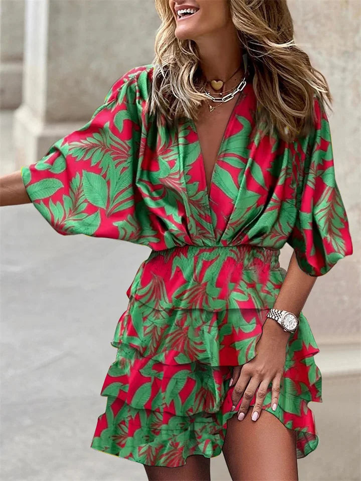 Lamoura | Zomerjurk Met Bloemenprint