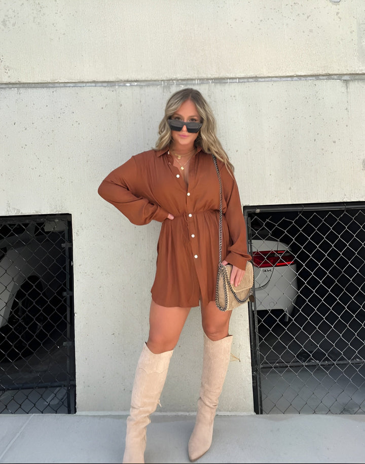 Lamoura | Satijnen Romper Jurk