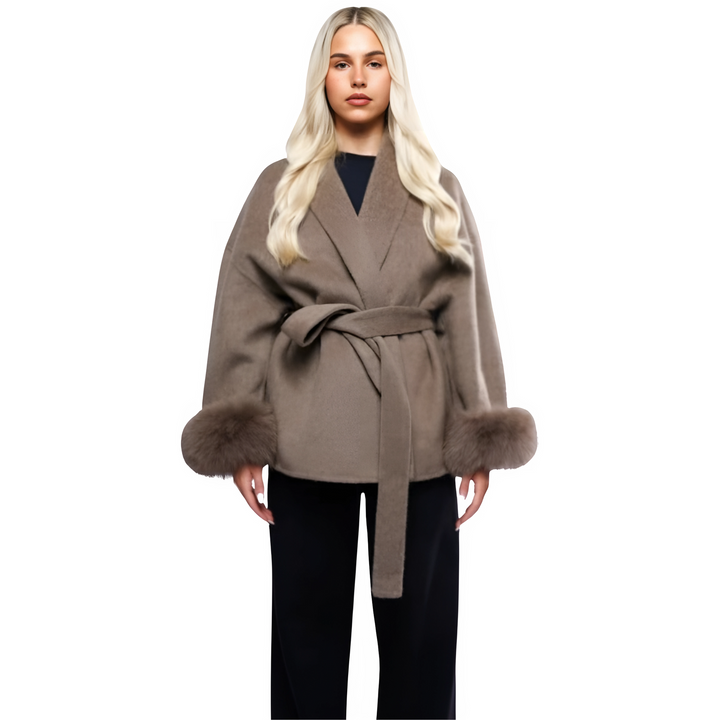 Lamoura | Luxe Winterjas Met Bont