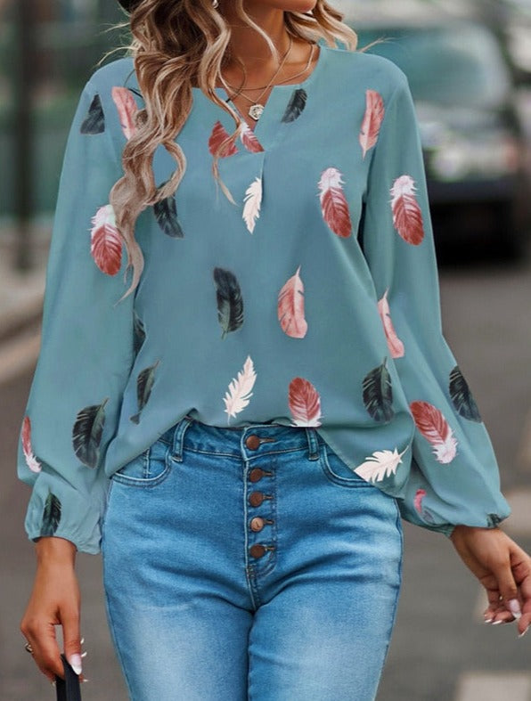 Lamoura | Blouse Met Verenprint