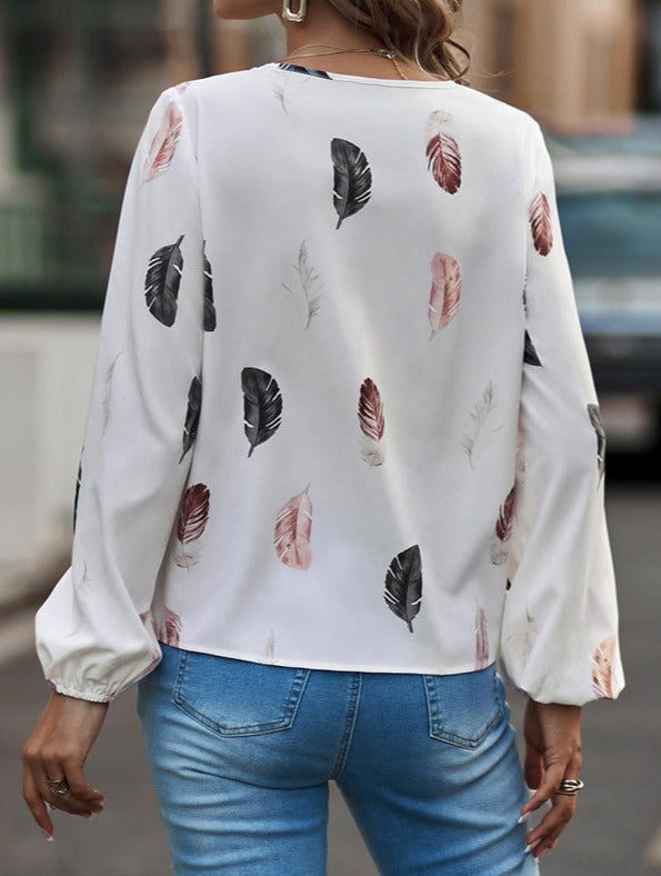 Lamoura | Blouse Met Verenprint