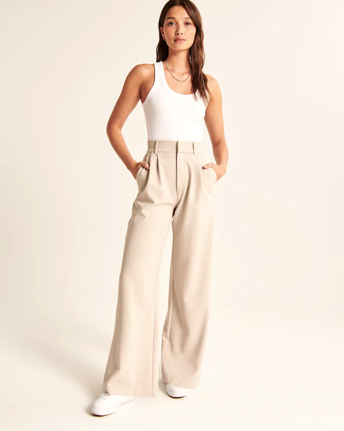 Lamoura | Comfortabele Wide-Leg Broek met Hoge Taille