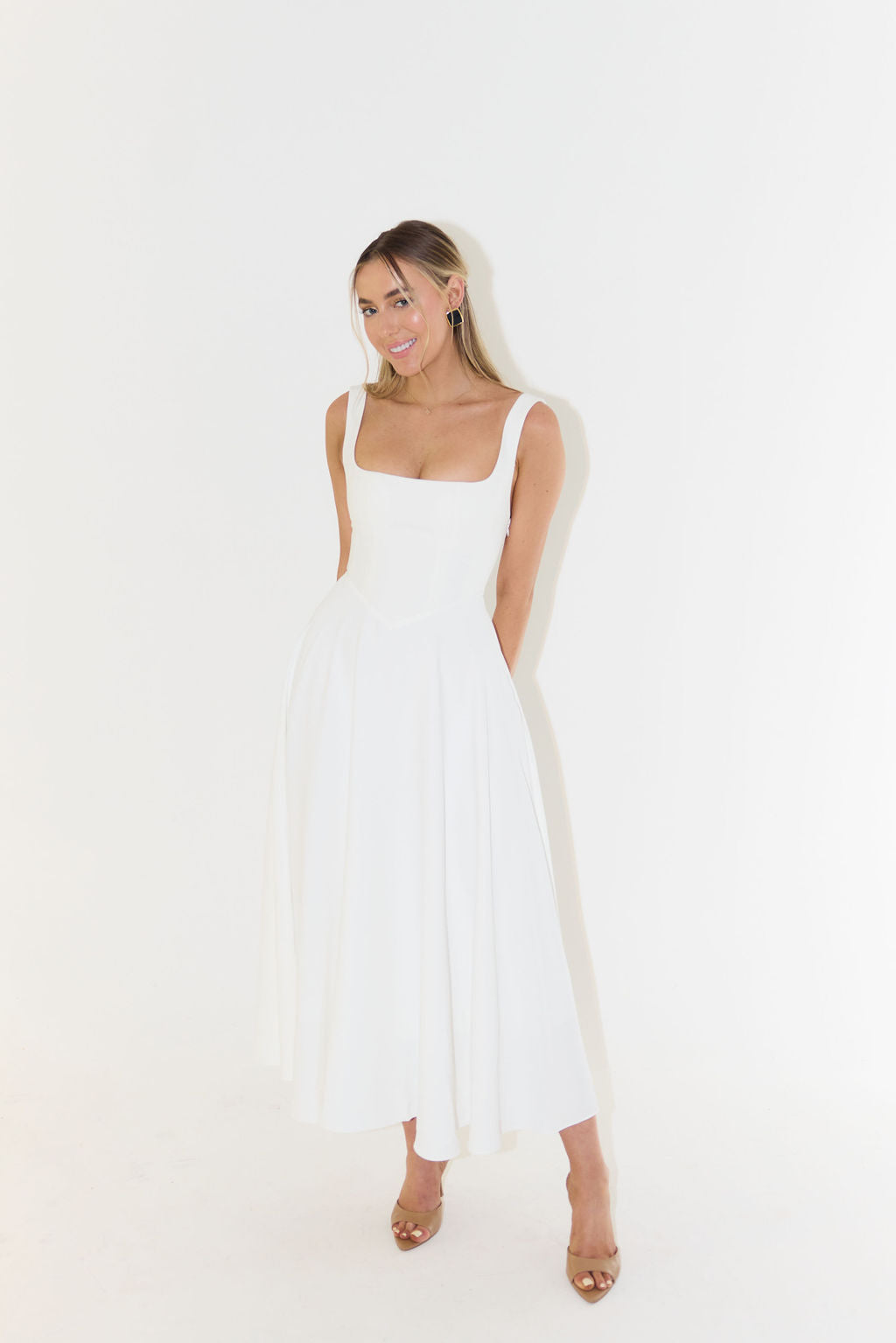 Lamoura | Vrouwen Jurk met Vierkante Hals