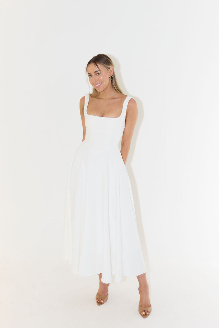 Lamoura | Vrouwen Jurk met Vierkante Hals