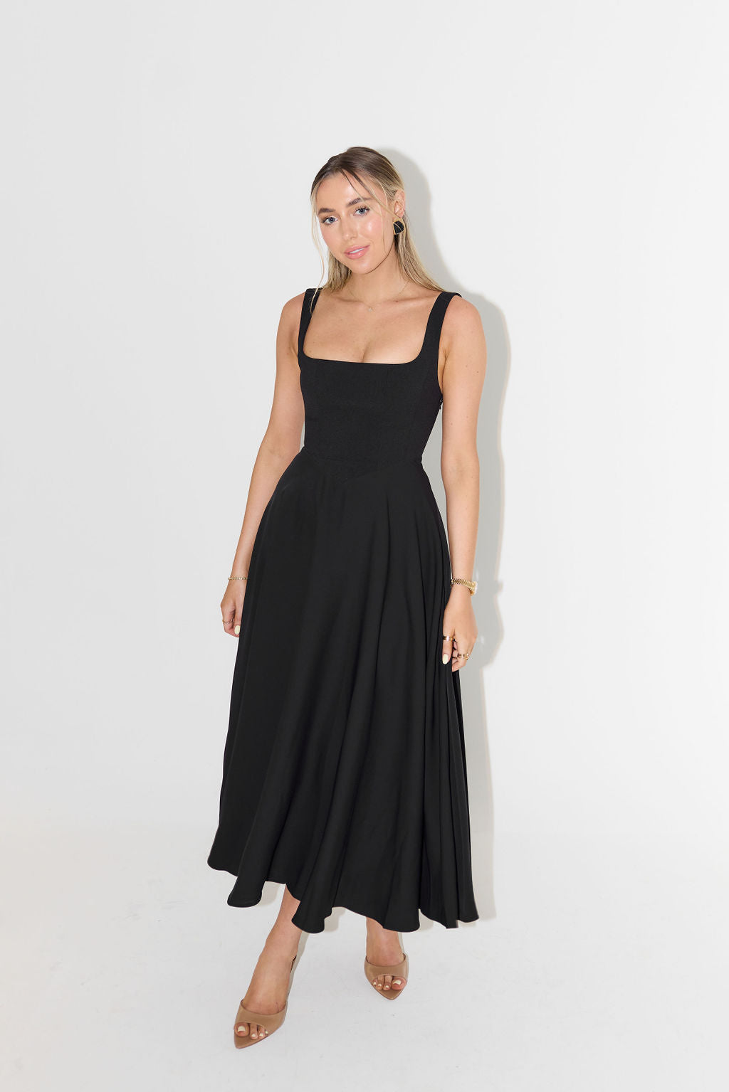 Lamoura | Vrouwen Jurk met Vierkante Hals