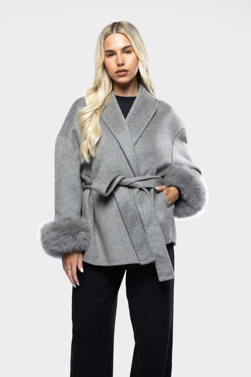 Lamoura | Luxe Winterjas Met Bont