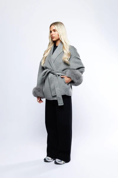 Lamoura | Luxe Winterjas Met Bont
