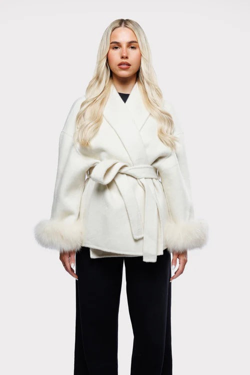 Lamoura | Luxe Winterjas Met Bont