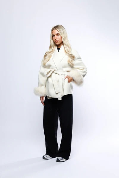 Lamoura | Luxe Winterjas Met Bont
