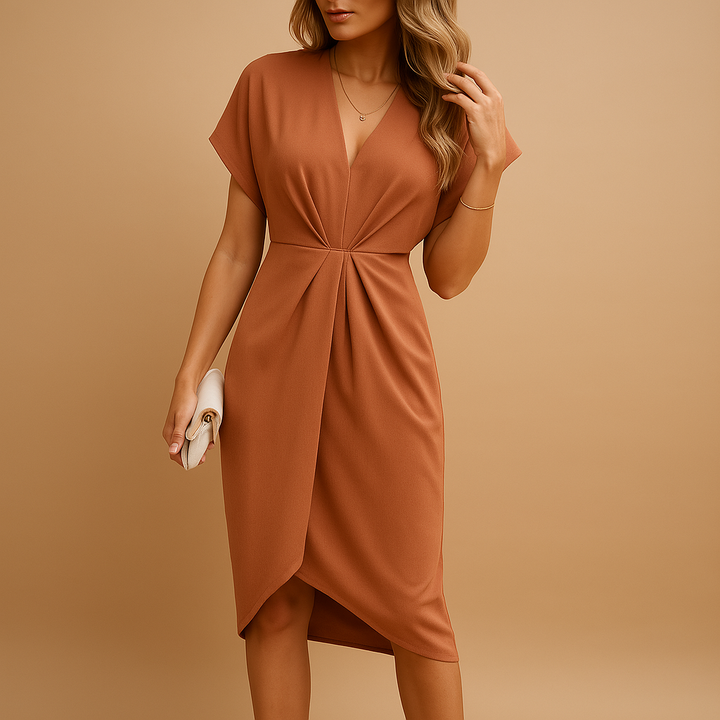 Lamoura| Midi overslagjurk voor dames