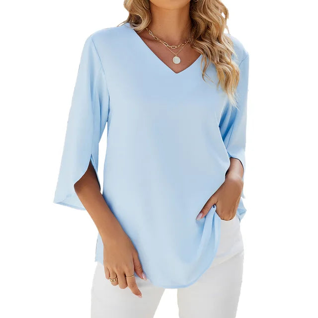 Fiore - Elegante Blouse met V-hals