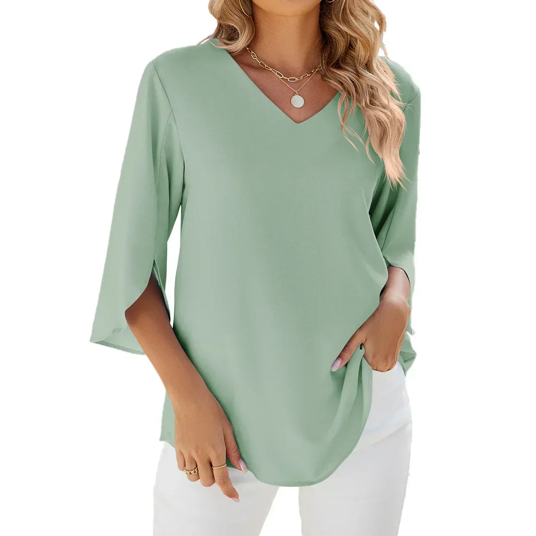 Fiore - Elegante Blouse met V-hals
