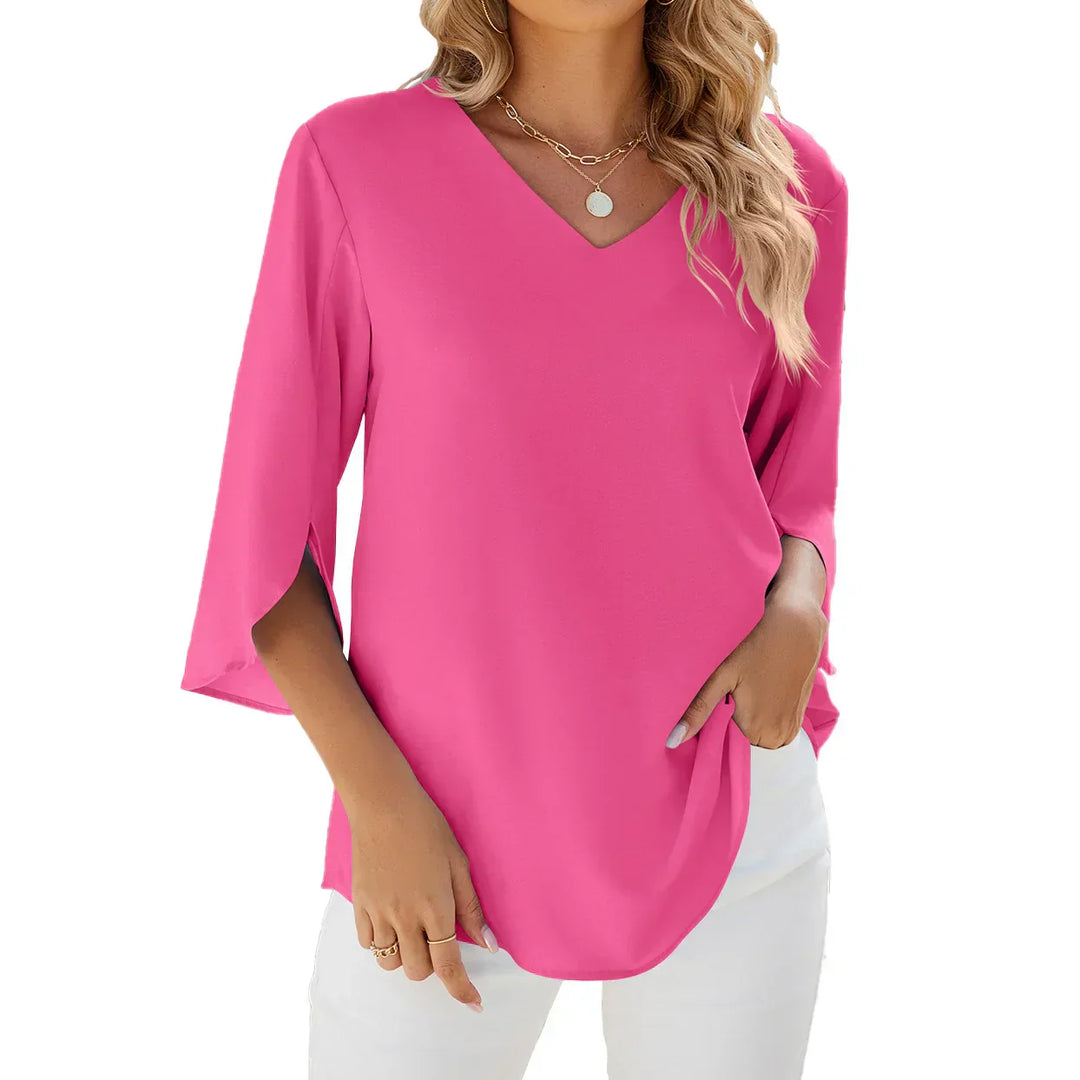 Fiore - Elegante Blouse met V-hals