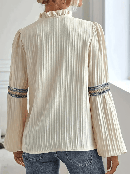 Johanna Langarm-Faltenbluse